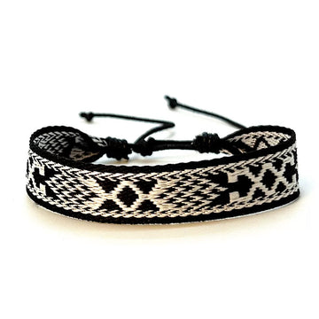 Bohemian couple bracelets, braided fabric bracelets