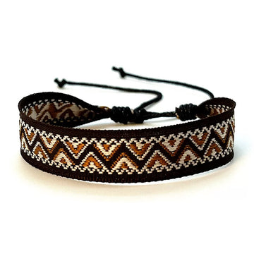 Bohemian couple bracelets, braided fabric bracelets